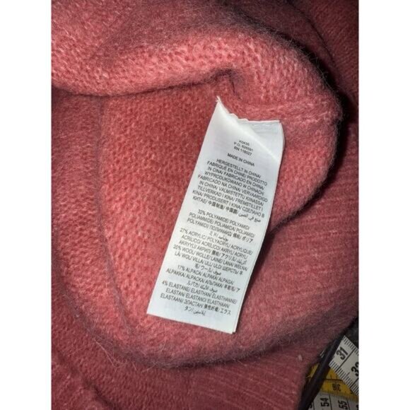 Boden Women’s Pink Chunky Cardigan Puff Sleeve Sweater Alpaca Blend Size 14 - Picture 6 of 6